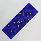 Blue home jungle: Organic shapes and flowers Yoga Mat Gallery Image 1