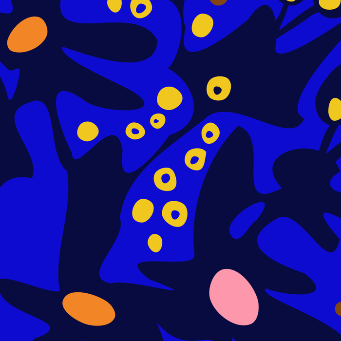 Blue home jungle: Organic shapes and flowers Coffee Mug Gallery Image 2