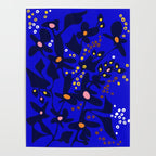 Blue home jungle: Organic shapes and flowers Poster Gallery Image 4