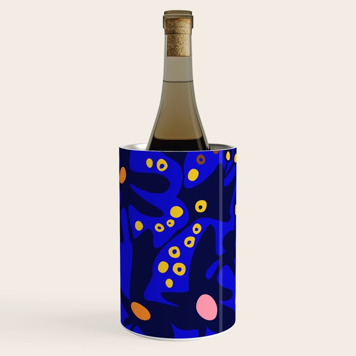 Blue home jungle: Organic shapes and flowers Wine Chiller Gallery Image 1