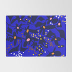 Blue home jungle: Organic shapes and flowers Rug Gallery Image 2