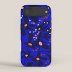 Blue home jungle: Organic shapes and flowers iPhone Case Gallery Image 2