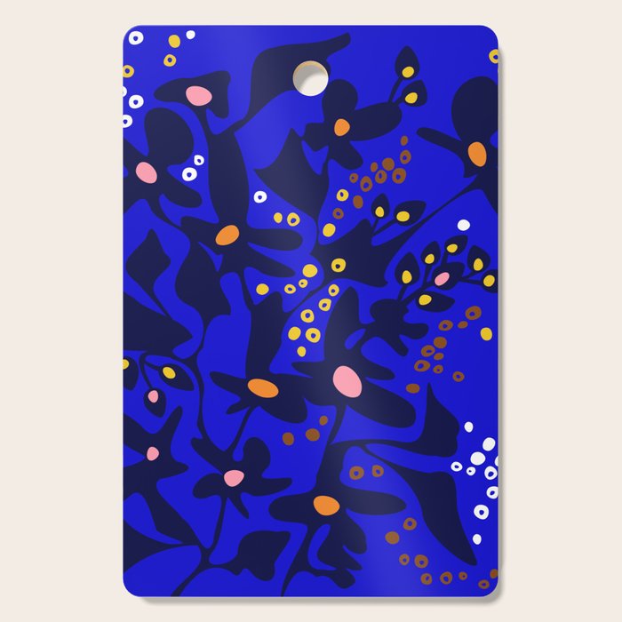 Blue home jungle: Organic shapes and flowers Cutting Board Gallery Image 1