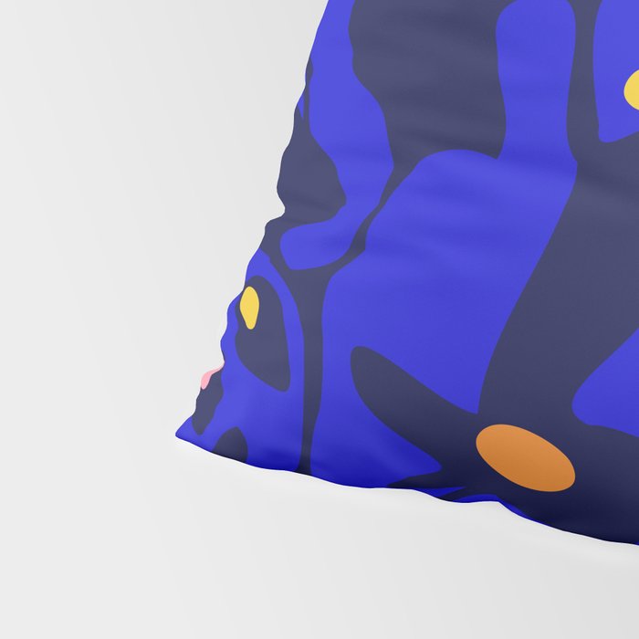 Blue home jungle: Organic shapes and flowers Pillow Sham Gallery Image 4