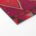 The Crimson Symmetry Handwoven Tribal Kilim Art Welcome Mat Gallery Image 2