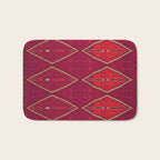 The Crimson Symmetry Handwoven Tribal Kilim Art Bath Mat Gallery Image 1