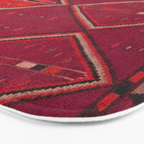 The Crimson Symmetry Handwoven Tribal Kilim Art Bath Mat Gallery Image 3