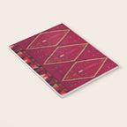 The Crimson Symmetry Handwoven Tribal Kilim Art Notebook Gallery Image 3