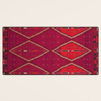 The Crimson Symmetry Handwoven Tribal Kilim Art Desk Mat Gallery Image 3