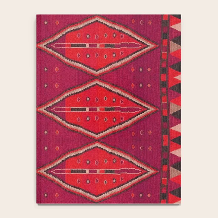 The Crimson Symmetry Handwoven Tribal Kilim Art Notebook Gallery Image 4