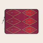 The Crimson Symmetry Handwoven Tribal Kilim Art Laptop Sleeve Gallery Image 1