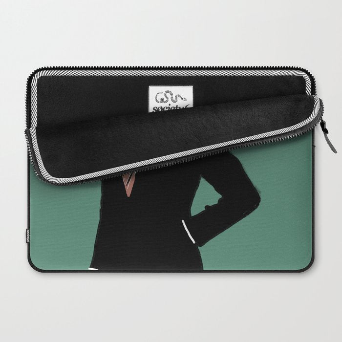 Man in Suit with Red Tie - Masculine Art Print  Laptop Sleeve Gallery Image 2