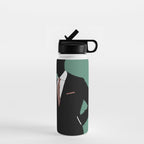 Man in Suit with Red Tie - Masculine Art Print  Water Bottle Gallery Image 1