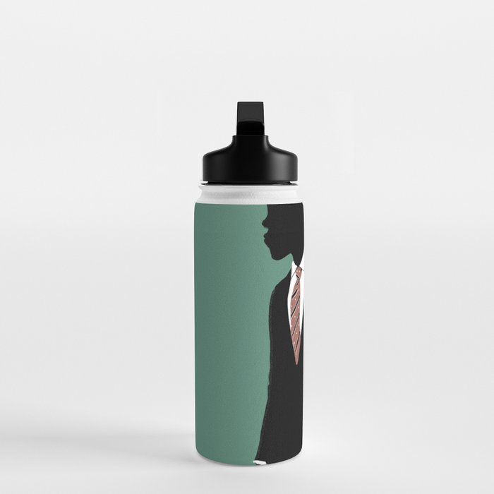 Man in Suit with Red Tie - Masculine Art Print  Water Bottle Gallery Image 3