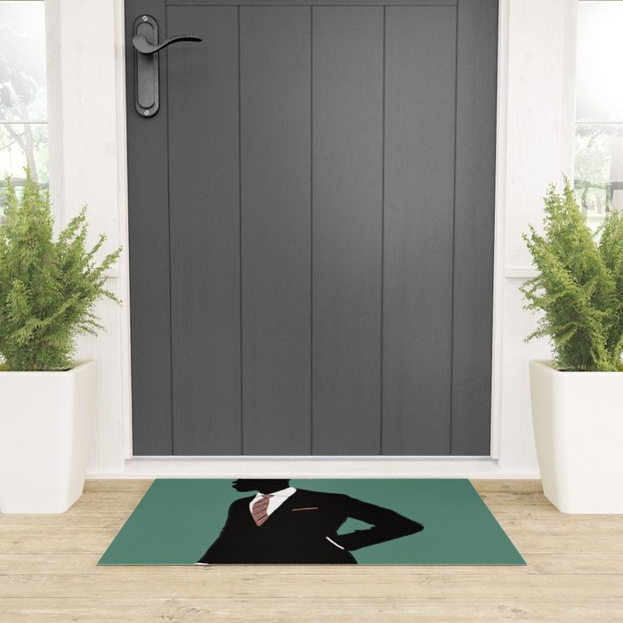 Man in Suit with Red Tie - Masculine Art Print  Welcome Mat Gallery Image 3