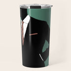 Man in Suit with Red Tie - Masculine Art Print  Travel Mug Gallery Image 1