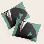 Man in Suit with Red Tie - Masculine Art Print  Pillow Sham Gallery Image 3