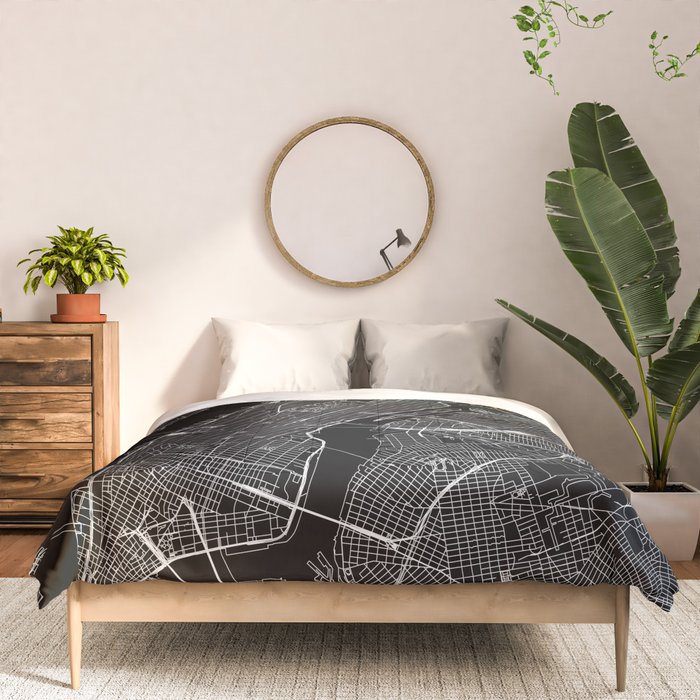 New York City Black Map Comforter Gallery Image 3