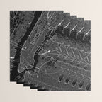 New York City Black Map Wrapping Paper Gallery Image 3