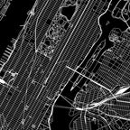 New York City Black Map Coffee Mug Gallery Image 2
