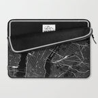 New York City Black Map Laptop Sleeve Gallery Image 2