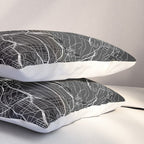 New York City Black Map Pillow Sham Gallery Image 3