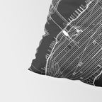 New York City Black Map Pillow Sham Gallery Image 4