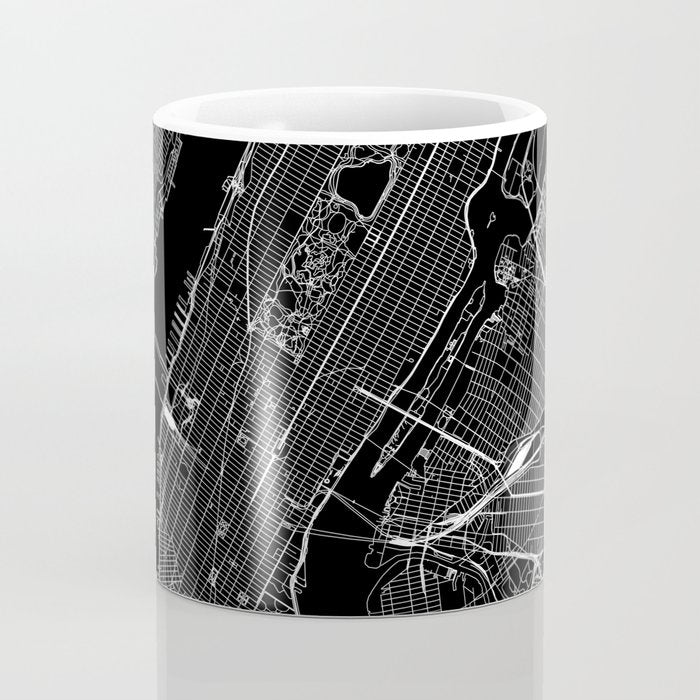 New York City Black Map Coffee Mug Gallery Image 4