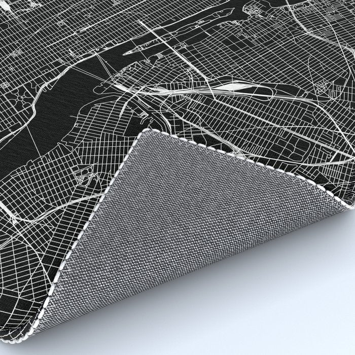 New York City Black Map Rug Gallery Image 4