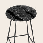 New York City Black Map Stool Gallery Image 2