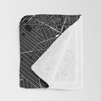 New York City Black Map Throw Blanket Gallery Image 3
