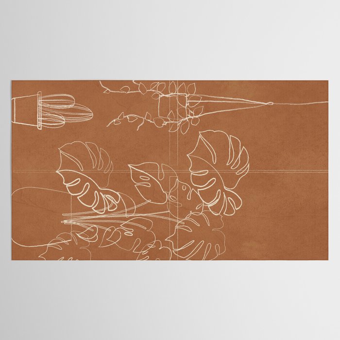 Minimal Window With Potted Plants 5 Tablecloth Gallery Image 2