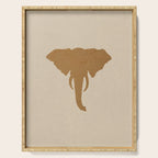 Rustic Brown Elephant Head Serving Tray Gallery Image 1