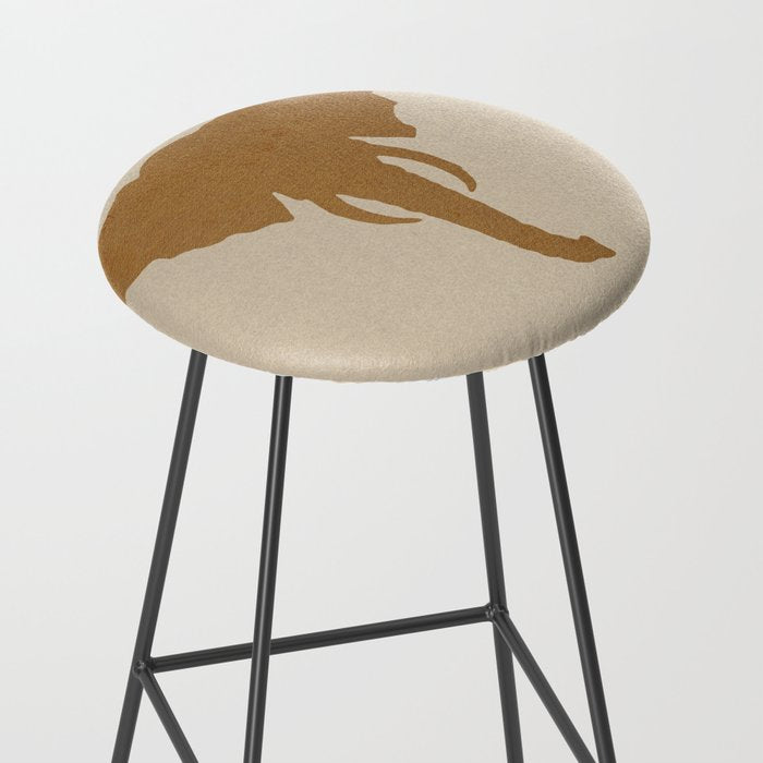 Rustic Brown Elephant Head Stool Gallery Image 2