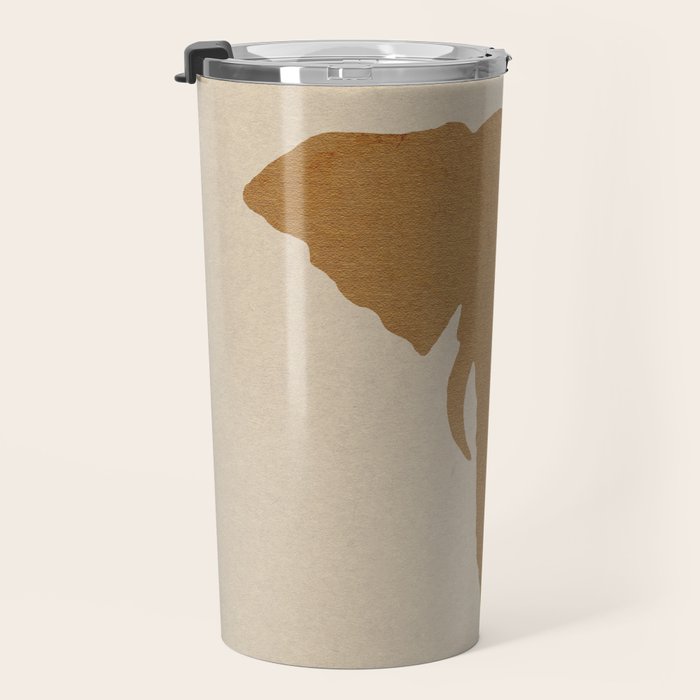 Rustic Brown Elephant Head Travel Mug Gallery Image 3