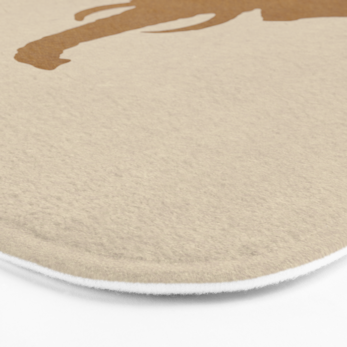 Rustic Brown Elephant Head Bath Mat Gallery Image 3