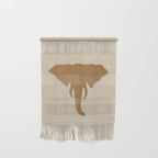 Rustic Brown Elephant Head Wall Hanging Gallery Image 1