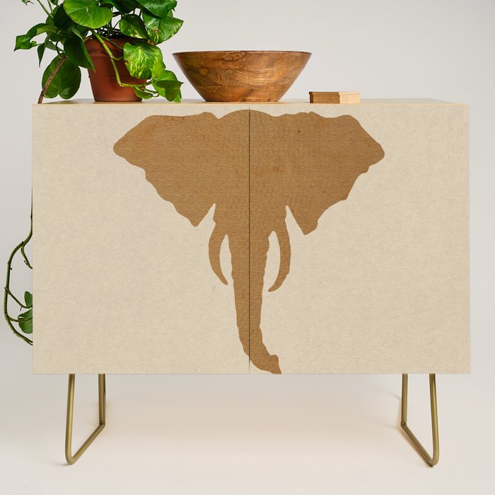 Rustic Brown Elephant Head Credenza Gallery Image 1