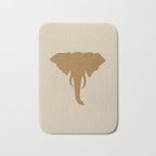 Rustic Brown Elephant Head Bath Mat Gallery Image 1