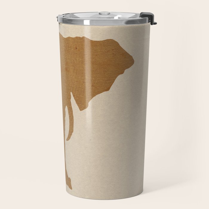 Rustic Brown Elephant Head Travel Mug Gallery Image 2