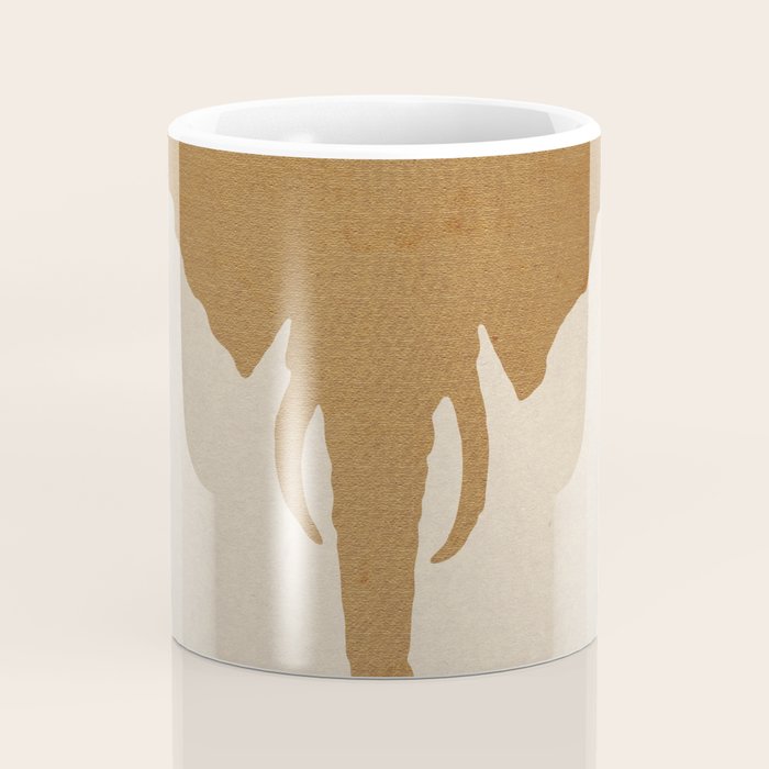Rustic Brown Elephant Head Coffee Mug Gallery Image 4