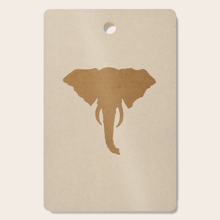 Rustic Brown Elephant Head Cutting Board Gallery Image 1