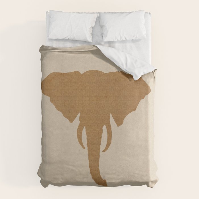 Rustic Brown Elephant Head Duvet Cover Gallery Image 6