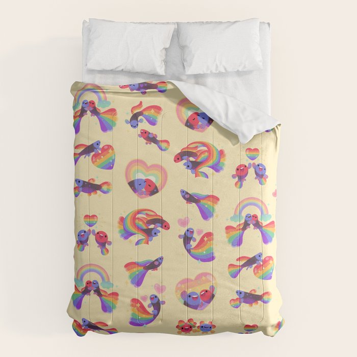 Rainbow guppy 3 Comforter Gallery Image 6