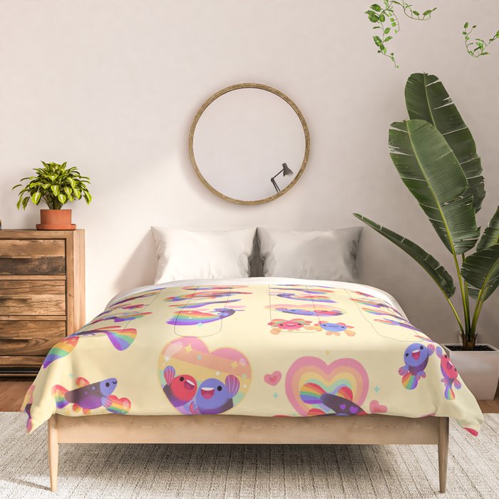 Rainbow guppy 3 Comforter Gallery Image 3