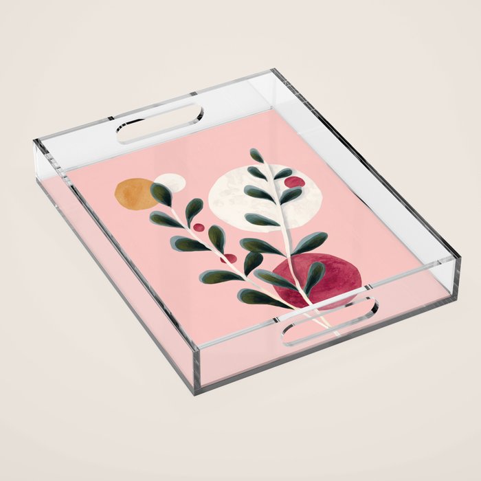Soft Berry Branches Acrylic Tray Gallery Image 1