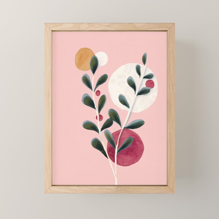 Soft Berry Branches Mini Art Print Gallery Image 1