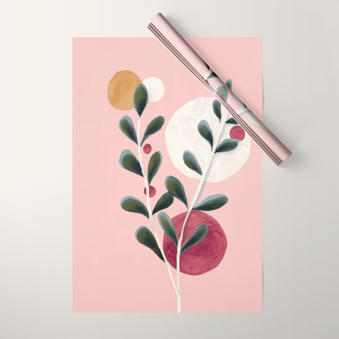 Soft Berry Branches Wrapping Paper Gallery Image 1