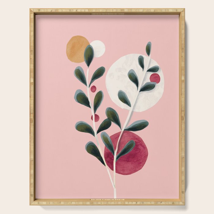 Soft Berry Branches Serving Tray Gallery Image 1
