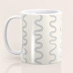 Watercolor Squiggly Lines - Blue Cream Coffee Mug Gallery Image 3